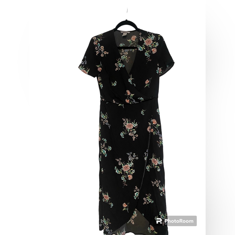 H&M Black floral dress